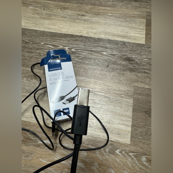 Black USB 2.0 A to B Cable - Picture 6 of 6